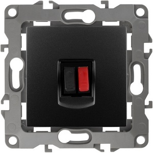 Изображение товара Акустическая розетка встраиваемая (антрацит) ЭРА 12-3111-05