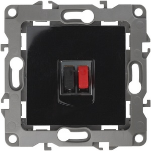 Изображение товара Акустическая розетка встраиваемая (черный) ЭРА 12-3111-06