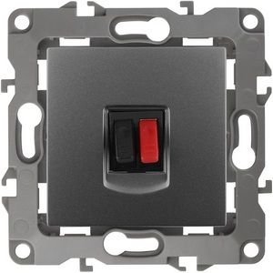 Изображение товара Акустическая розетка встраиваемая (графит) ЭРА 12-3111-12