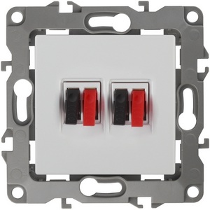 Изображение товара Акустическая розетка встраиваемая двойная (белый) ЭРА 12-3112-01