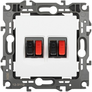 Изображение товара Акустическая розетка встраиваемая двойная (белый матовый) ЭРА 12-3112-01М
