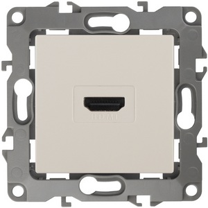 Изображение товара Розетка встраиваемая HDMI (слоновая кость) ЭРА 12-3114-02