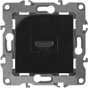 Изображение товара Розетка встраиваемая HDMI (черный) ЭРА 12-3114-06