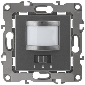 Изображение товара Датчик движения встраиваемый двухпроводный с подсветкой (графит) ЭРА 12-4103-12