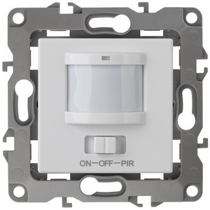 Изображение товара Датчик движения встраиваемый двухпроводный с подсветкой (белый) ЭРА 12-4104-01