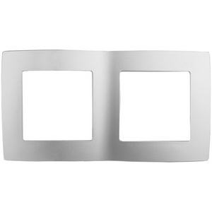 Изображение товара Рамка на 2 поста (алюминий) ЭРА 12-5002-03