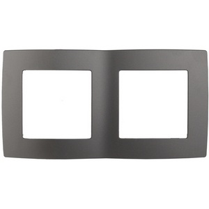 Изображение товара Рамка на 2 поста (графит) ЭРА 12-5002-12