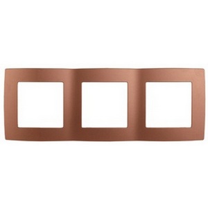 Изображение товара Рамка на 3 поста (медь) ЭРА 12-5003-14