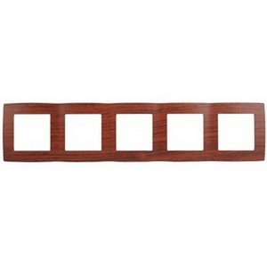 Изображение товара Рамка на 5 постов (вишня) ЭРА 12-5005-08
