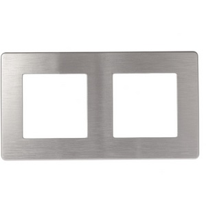Изображение товара Рамка на 2 поста (алюминий) ЭРА 12-5102-03