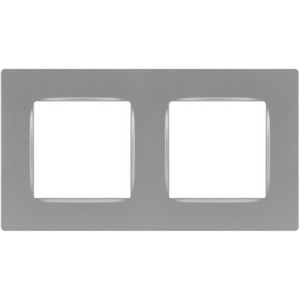 Изображение товара Рамка на 2 поста (алюминий) ЭРА 12-5202-03