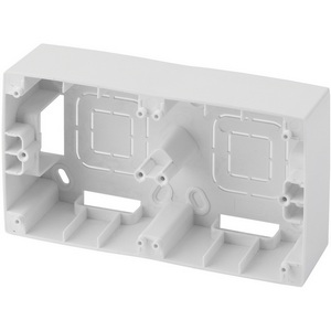 Изображение товара Коробка для накладного монтажа на 2 поста (белый) ЭРА 12-6102-01