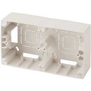 Изображение товара Коробка для накладного монтажа на 2 поста (слоновая кость) ЭРА 12-6102-02