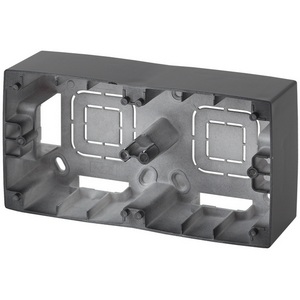 Изображение товара Коробка для накладного монтажа на 2 поста (антрацит) ЭРА 12-6102-05