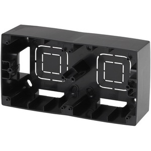Изображение товара Коробка для накладного монтажа на 2 поста (черный) ЭРА 12-6102-06