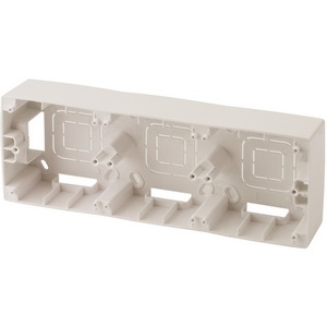 Изображение товара Коробка для накладного монтажа на 3 поста (слоновая кость) ЭРА 12-6103-02