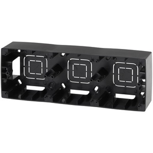 Изображение товара Коробка для накладного монтажа на 3 поста (черный) ЭРА 12-6103-06