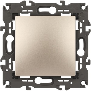 Изображение товара Выключатель встраиваемый одноклавишный (шампань) ЭРА 14-1101-04