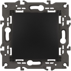 Изображение товара Выключатель встраиваемый одноклавишный (антрацит) ЭРА 14-1101-05