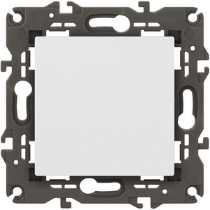 Изображение товара Проходной переключатель одноклавишный встраиваемый (белый матовый) ЭРА 14-1103-01М