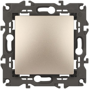 Изображение товара Проходной переключатель одноклавишный встраиваемый (шампань) ЭРА 14-1108-04