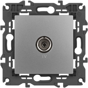 Изображение товара ТВ-розетка встраиваемая (алюминий) ЭРА 14-3101-03