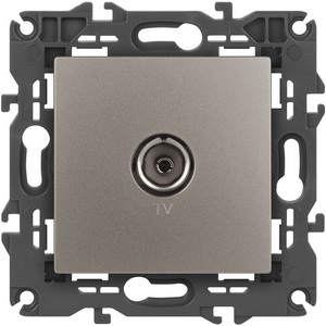 Изображение товара ТВ-розетка встраиваемая (титан) ЭРА 14-3101-16