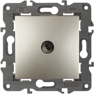 Изображение товара ТВ-розетка встраиваемая проходная (шампань) ЭРА 14-3102-04