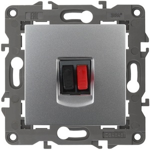 Изображение товара Акустическая розетка встраиваемая (алюминий) ЭРА 14-3111-03