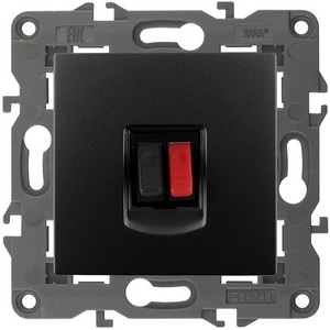 Изображение товара Акустическая розетка встраиваемая (антрацит) ЭРА 14-3111-05