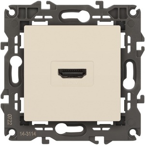 Изображение товара Розетка встраиваемая HDMI (слоновая кость) ЭРА 14-3114-02