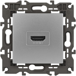 Изображение товара Розетка встраиваемая HDMI (алюминий) ЭРА 14-3114-03