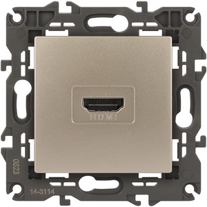Изображение товара Розетка встраиваемая HDMI (шампань) ЭРА 14-3114-04
