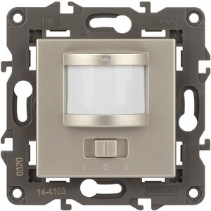 Изображение товара Датчик движения встраиваемый двухпроводный (шампань) ЭРА 14-4103-04