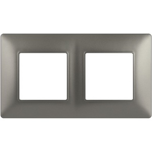 Изображение товара Рамка на 2 поста (титан) ЭРА 14-5002-16