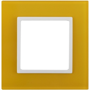 Изображение товара Рамка на 1 пост (желтый, белый) ЭРА 14-5101-21