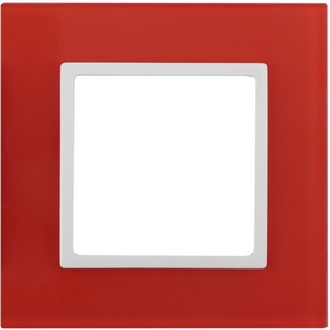 Изображение товара Рамка на 1 пост (красный, белый) ЭРА 14-5101-23