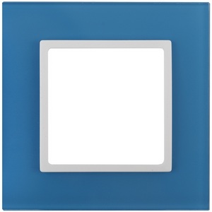 Изображение товара Рамка на 1 пост (голубой, белый) ЭРА 14-5101-28