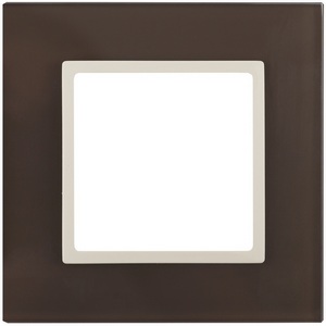 Изображение товара Рамка на 1 пост (мокко, слоновая кость) ЭРА 14-5101-31