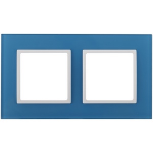 Изображение товара Рамка на 2 поста (голубой, белый) ЭРА 14-5102-28