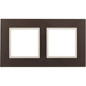 Изображение товара Рамка на 2 поста (мокко, слоновая кость) ЭРА 14-5102-31