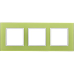 Изображение товара Рамка на 3 поста (лайм, белый) ЭРА 14-5103-26