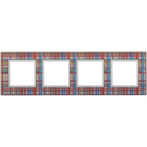 Изображение товара Рамка на 4 поста (прозрачный, белый) ЭРА 14-5104-00