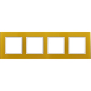 Изображение товара Рамка на 4 поста (желтый, белый) ЭРА 14-5104-21