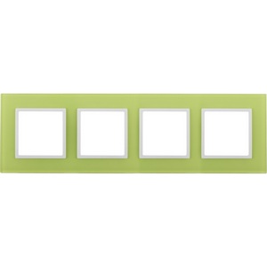 Изображение товара Рамка на 4 поста (лайм, белый) ЭРА 14-5104-26