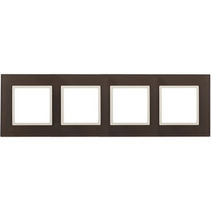 Изображение товара Рамка на 4 поста (мокко, слоновая кость) ЭРА 14-5104-31