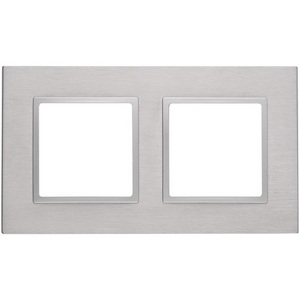 Изображение товара Рамка на 2 поста (алюминий) ЭРА 14-5202-03