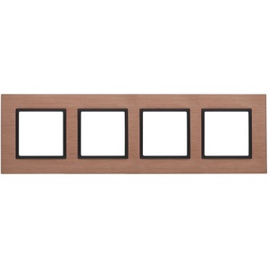 Изображение товара Рамка на 4 поста (медь, антрацит) ЭРА 14-5204-14
