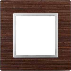 Изображение товара Рамка на 1 пост (венге, алюминий) ЭРА 14-5301-10