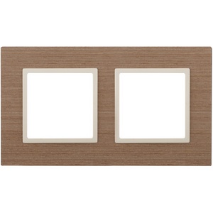 Изображение товара Рамка на 2 поста (ясень, слоновая кость) ЭРА 14-5302-07